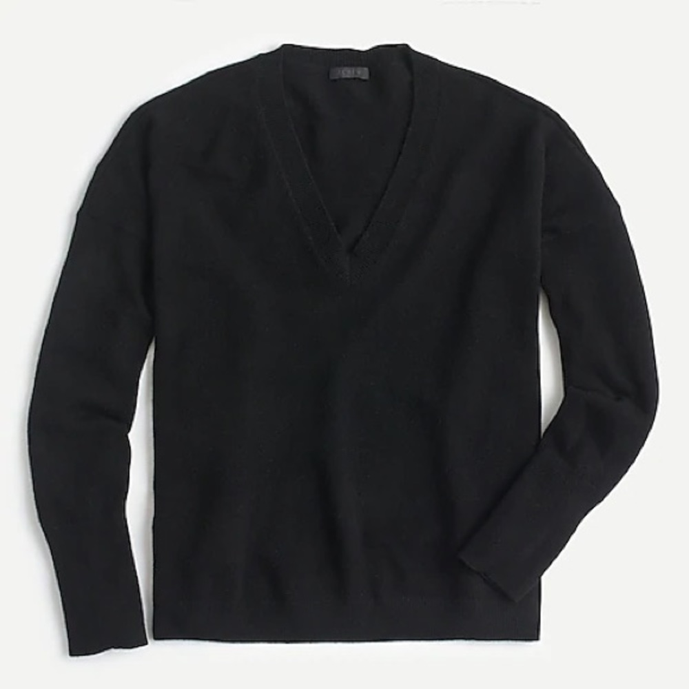 J.Crew Cashmere V-Neck Boyfriend Sweater